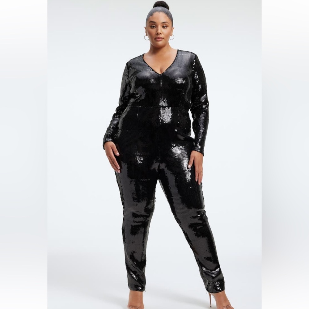 NWT Good American Sequin Jumpsuit